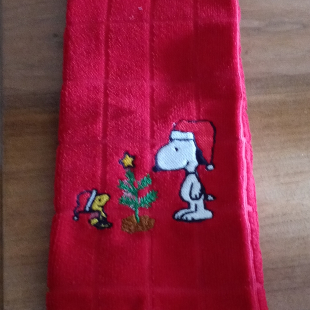 Snoopy Christmas Dish Towel